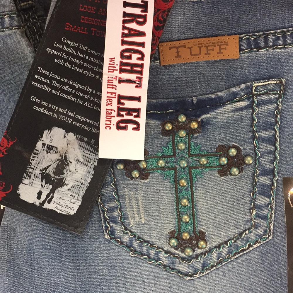 Cowgirl Tuff Victory Capris, NWT - Picture 4 of 4